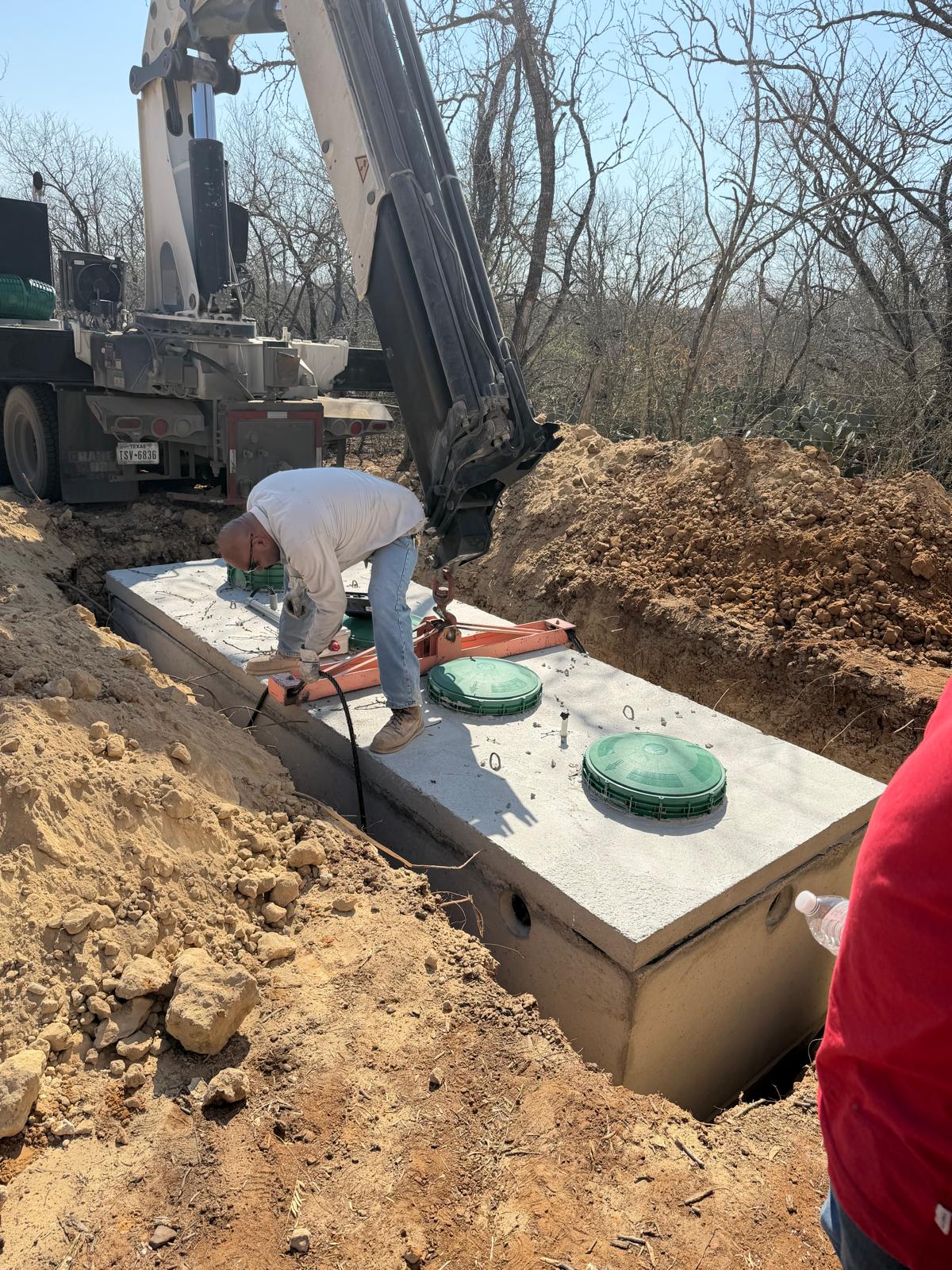 Septic tank installation