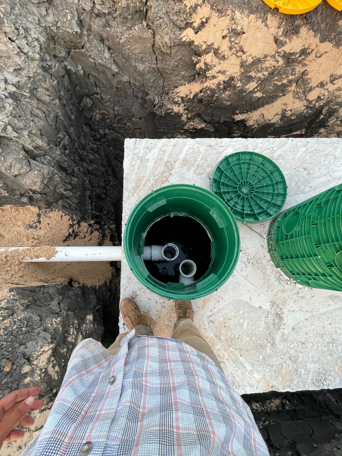 Septic tank top view
