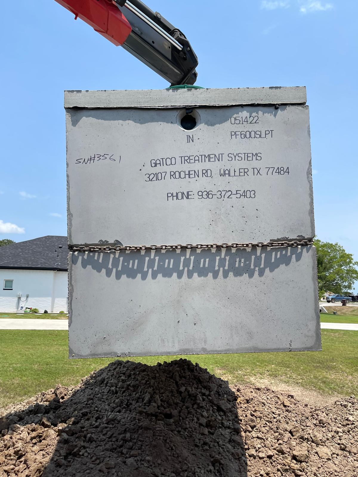 Septic tank delivery